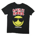 Mens Black Rock It Hard Smileyworld Graphic T-Shirt XL Short Sleeve Crew Neck