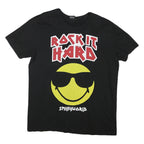 Mens Black Rock It Hard Smileyworld Graphic T-Shirt XL Short Sleeve Crew Neck