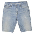 WRANGLER Mens Denim Blue Casual Shorts L W38 Cotton Blend Comfortable Fit