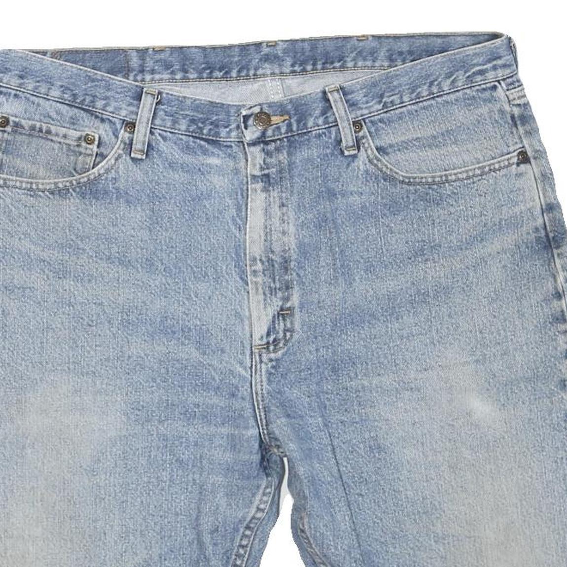 WRANGLER Mens Denim Blue Casual Shorts L W38 Cotton Blend Comfortable Fit