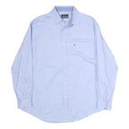 NAUTICA Mens Blue Cotton Classic Fit L Long Sleeve Button Shirt Lightweight