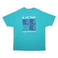 HANES Mens Blue UCSF AIDS Walk 1994 Graphic T-Shirt XL Short Sleeve Crew Neck