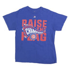 MAJESTIC Mens Blue Chicago Cubs National League Champions Graphic T-Shirt M