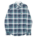 LEE Mens Shirt Blue Check Long Sleeve S