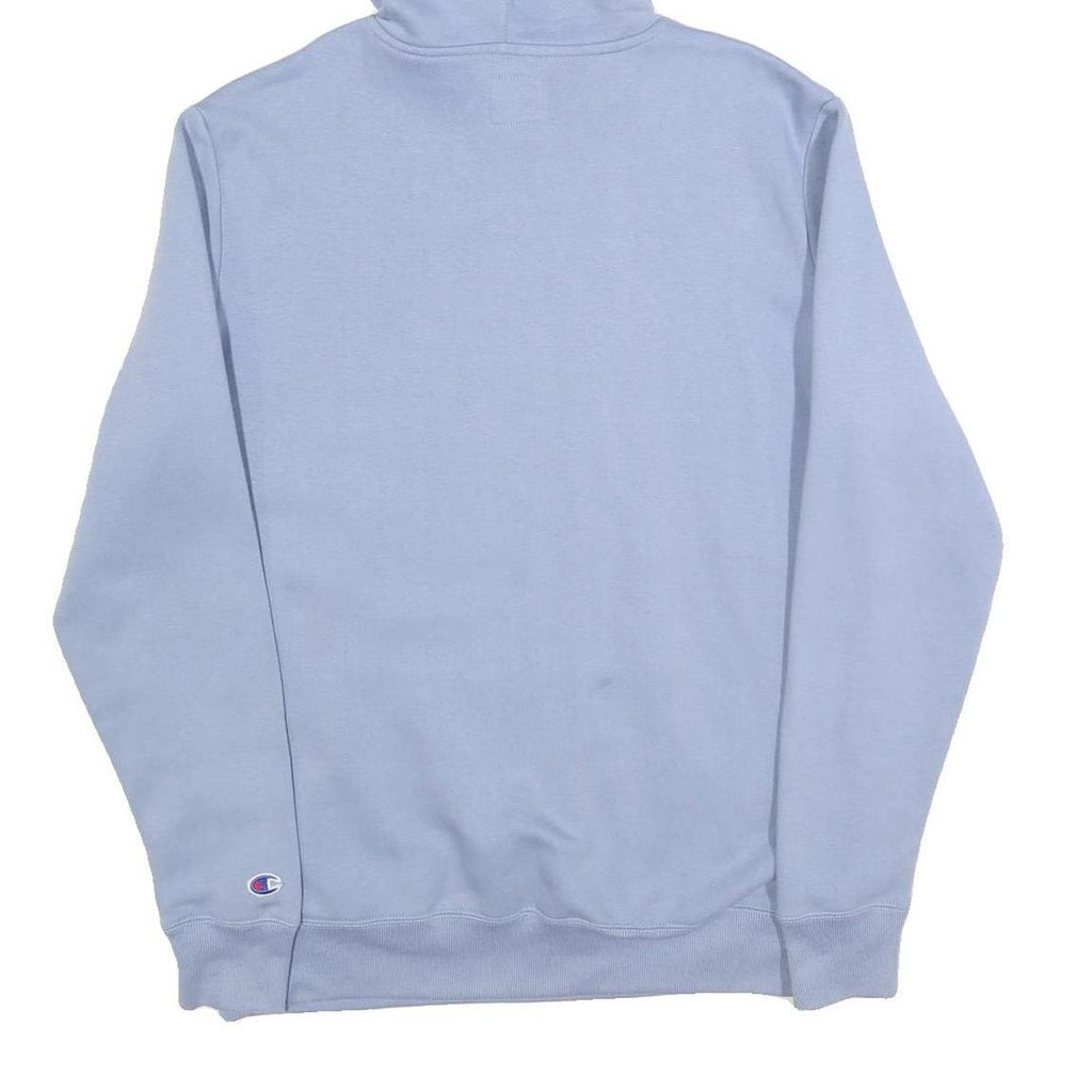 CHAMPION Mens Light Blue Hoodie S Classic Logo Cotton Blend Pullover