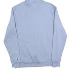 CHAMPION Mens Light Blue Hoodie S Classic Logo Cotton Blend Pullover