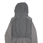 TIMBERLAND Womens Grey Zip Jacket L Cotton Blend Hooded Casual Winter