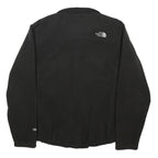 THE NORTH FACE Mens Black Fleece Jacket L Polyester Blend Woven Zip Stand-Up