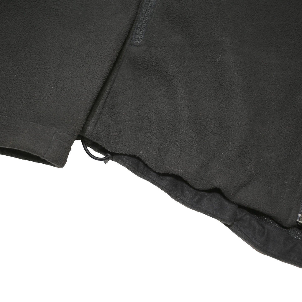 THE NORTH FACE Mens Black Fleece Jacket L Polyester Blend Woven Zip Stand-Up