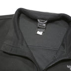 THE NORTH FACE Mens Black Fleece Jacket L Polyester Blend Woven Zip Stand-Up