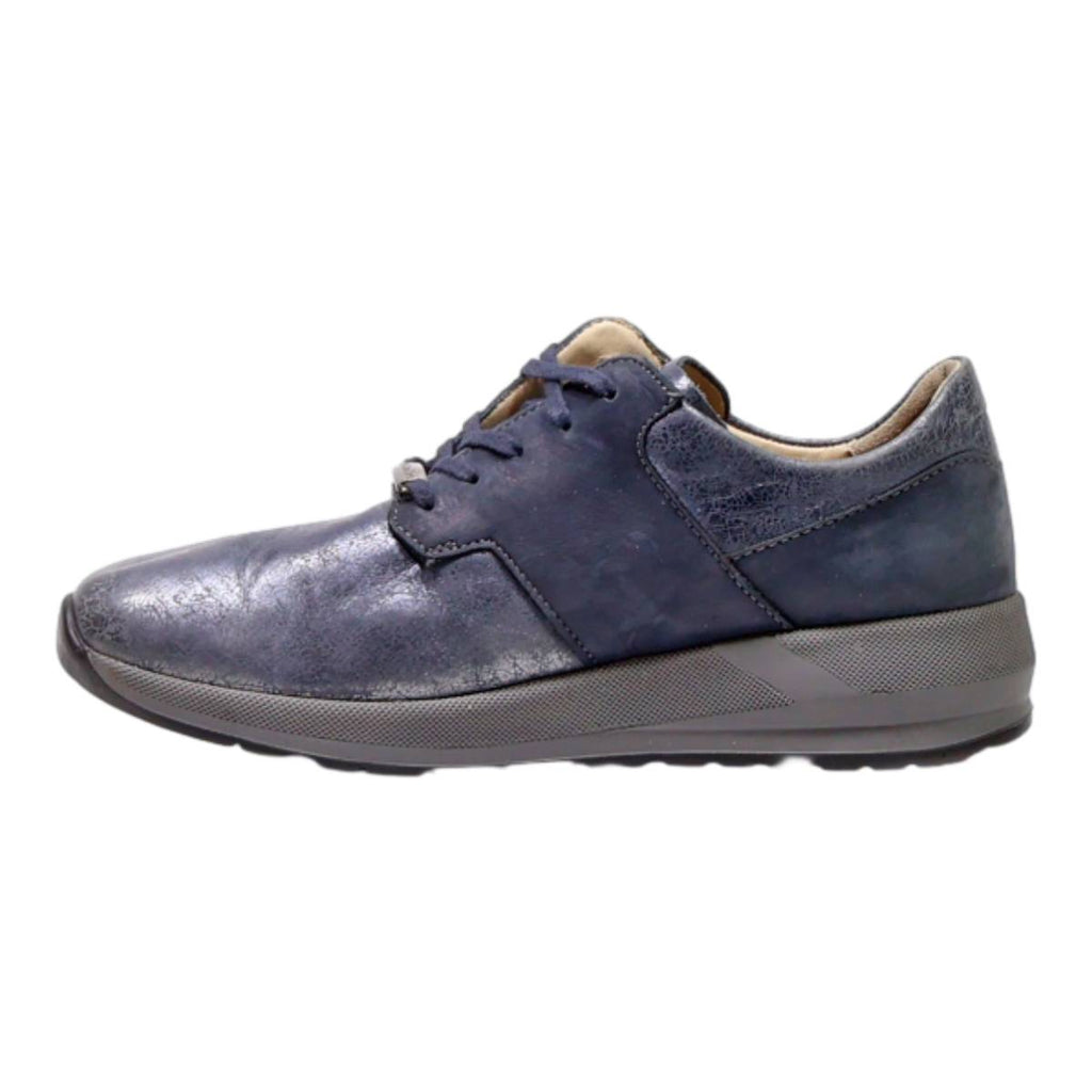 FINN COMFORT Sneaker Trainers Grey Leather Mens UK 6.5