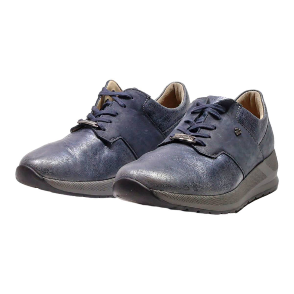 FINN COMFORT Sneaker Trainers Grey Leather Mens UK 6.5