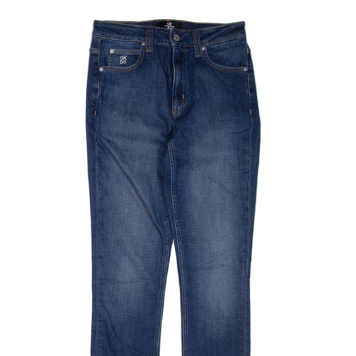 CALVIN KLEIN Womens Jeans Blue Regular Skinny W28 L31