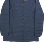 JACK WOLFSKIN Womens Navy Blue Outdoor Jacket UK 10 Polyester Zip Long Sleeve