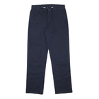 DICKIES Mens Cotton Blend Navy Regular Fit Straight Leg Trousers W32 L32