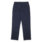 DICKIES Mens Cotton Blend Navy Regular Fit Straight Leg Trousers W32 L32