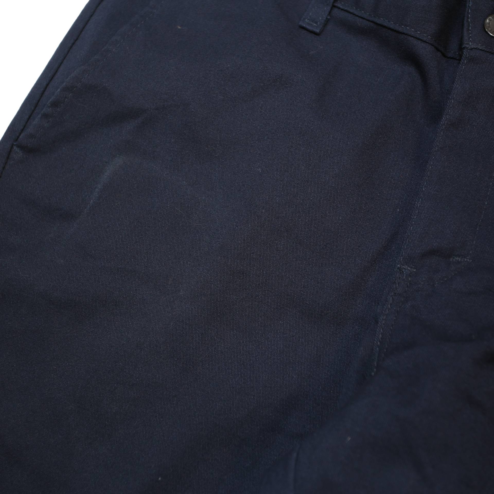 DICKIES Mens Cotton Blend Navy Regular Fit Straight Leg Trousers W32 L32