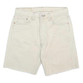 LEVI'S Mens Shorts White Casual Cotton M W30 Denim 501 Raw Hem