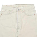 LEVI'S Mens Shorts White Casual Cotton M W30 Denim 501 Raw Hem