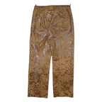 Womens Trousers Brown Regular Straight Faux Suede W30 L28