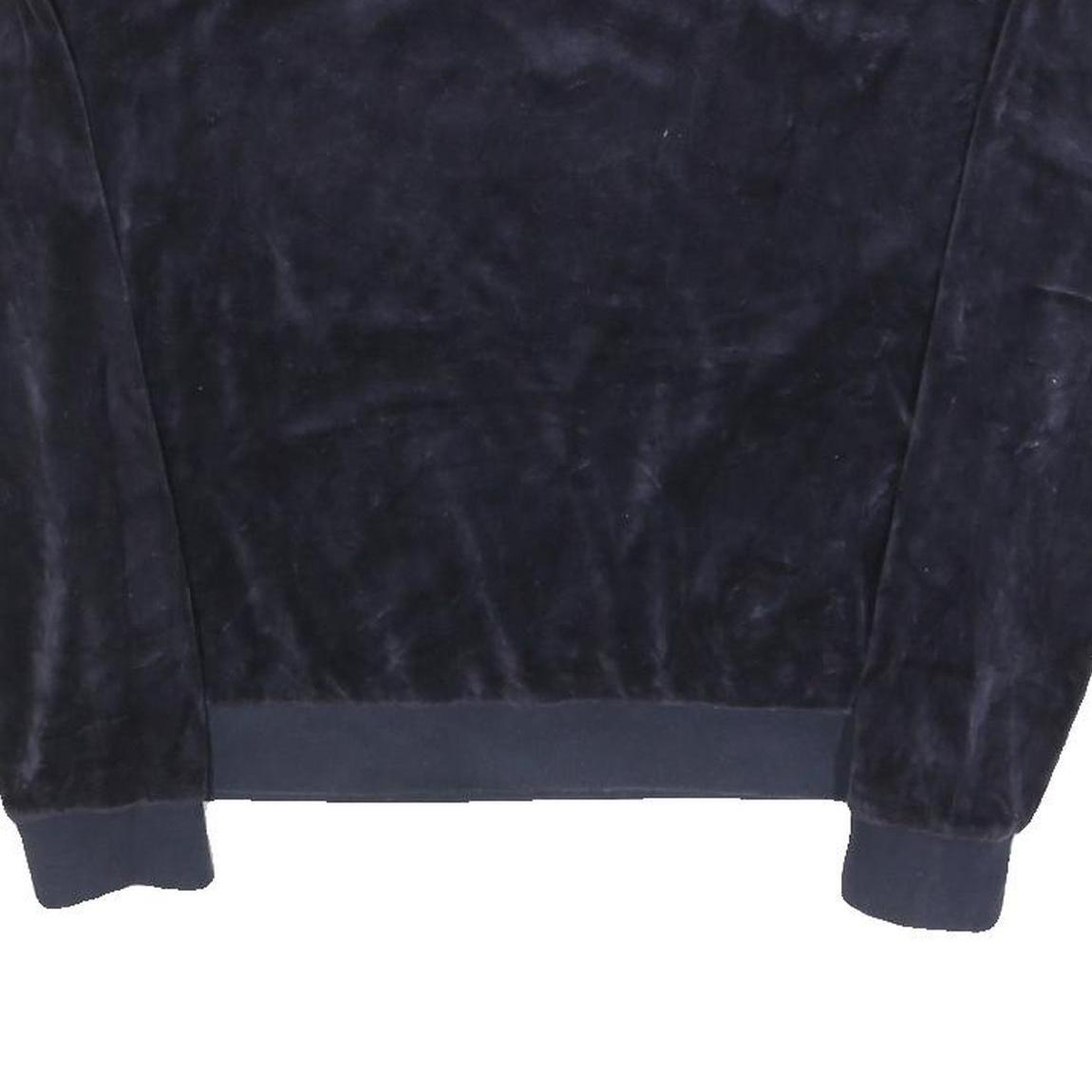 JUICY COUTURE Womens Navy Blue Crew Neck M Plush Velour Sweatshirt Casual