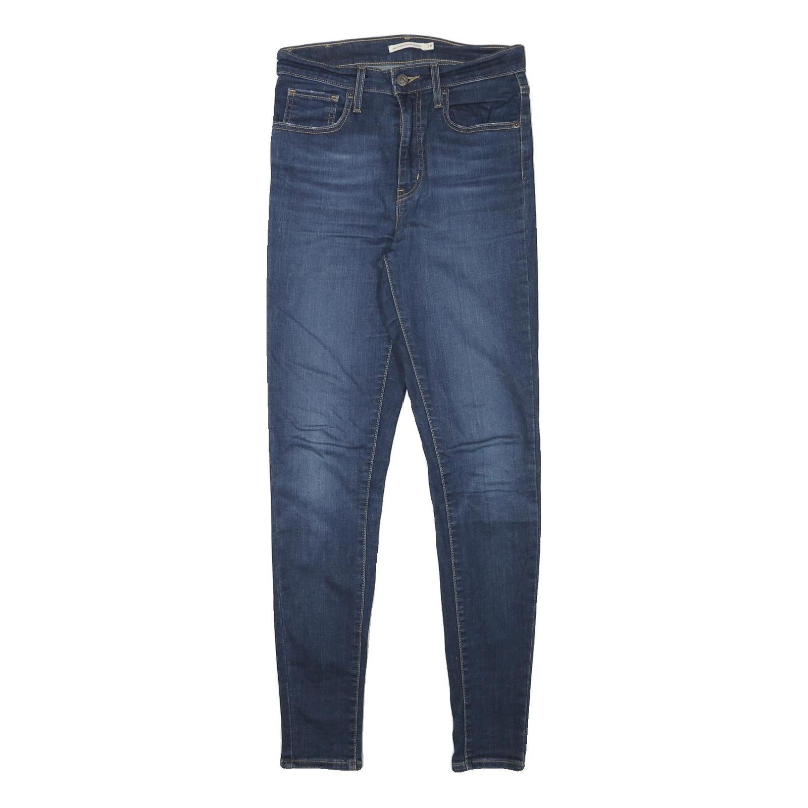 LEVI'S Womens Slim Blue Denim Skinny Jeans Cotton Blend Zip W27 L29 Fashion