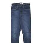 LEVI'S Womens Slim Blue Denim Skinny Jeans Cotton Blend Zip W27 L29 Fashion