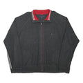 TOMMY HILFIGER Mens Grey & Red Track Jacket 2XL Cotton Blend Zip Collar
