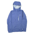 COLUMBIA Womens Rain Jacket Purple Nylon Hooded S
