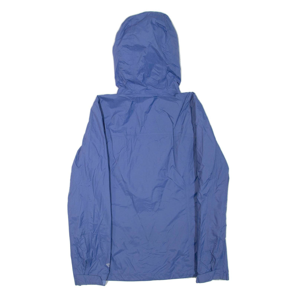 COLUMBIA Womens Rain Jacket Purple Nylon Hooded S
