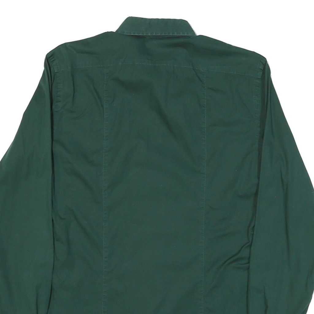 CALVIN KLEIN Mens Green Shirt S Slim Fit Button Long Sleeve Casual