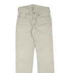 LEVI'S Mens Regular Beige Cotton Blend Trousers W28 L31 Zip Pockets Classic