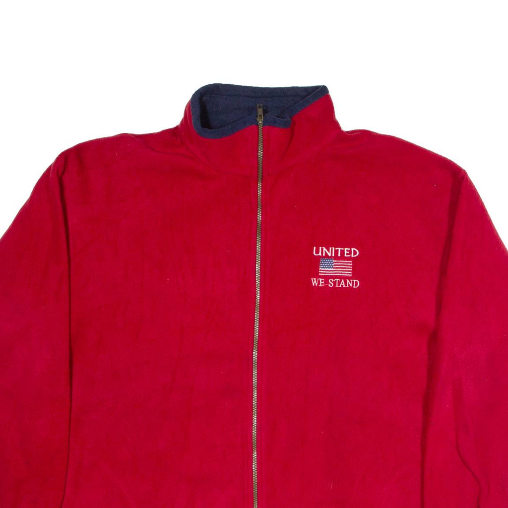 THE TOPS United We Stand Mens Fleece Jacket Red USA XL