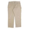 CARHARTT Mens Beige Cotton Blend Regular Fit Straight Leg Trousers W36 L30