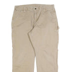 CARHARTT Mens Beige Cotton Blend Regular Fit Straight Leg Trousers W36 L30