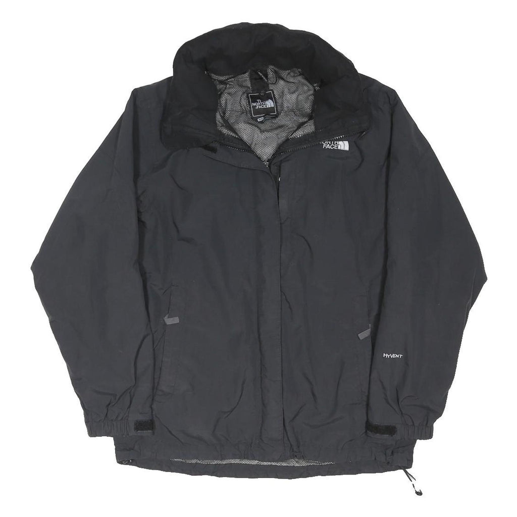 THE NORTH FACE Mens Black Outdoor Jacket M Polyester Blend Zip Waterproof