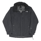 THE NORTH FACE Mens Black Outdoor Jacket M Polyester Blend Zip Waterproof