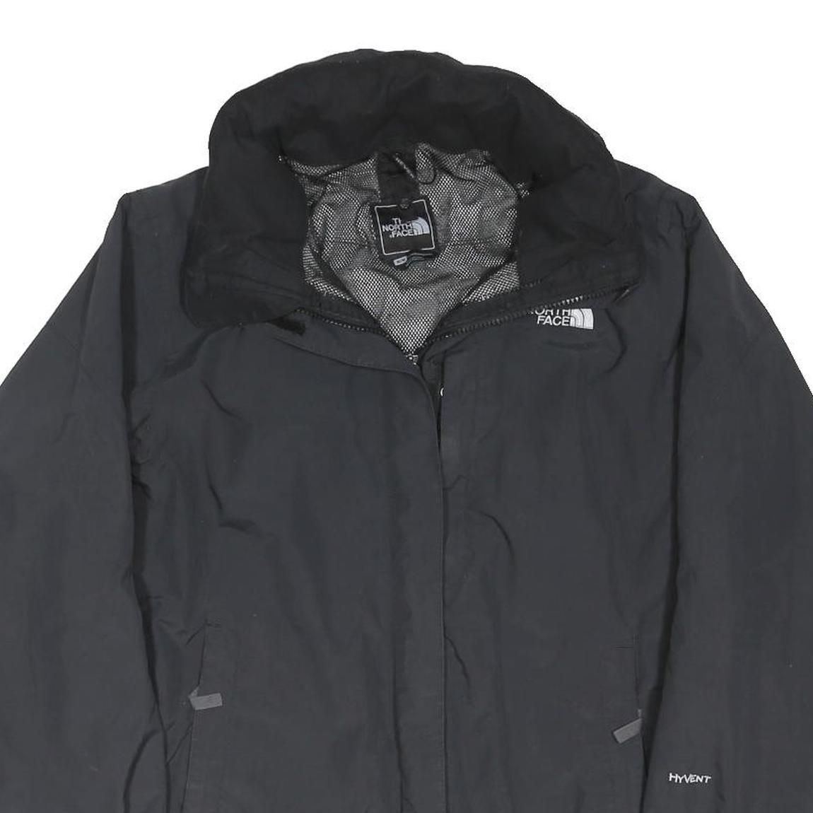 THE NORTH FACE Mens Black Outdoor Jacket M Polyester Blend Zip Waterproof