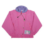 PRIORITY Womens Pink Nylon Zip Jacket UK 8 Casual Lightweight Outdoor