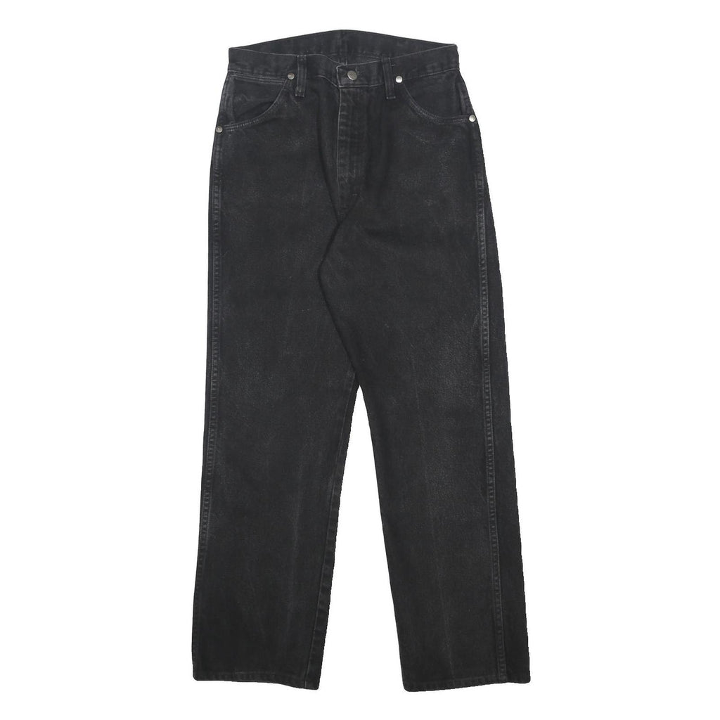 WRANGLER Womens Jeans Black Regular Straight Denim Medium W28 L28 Classic Cotton