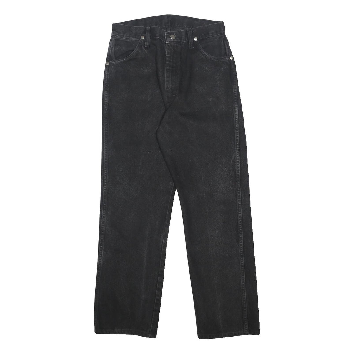 WRANGLER Womens Jeans Black Regular Straight Denim Medium W28 L28 Classic Cotton