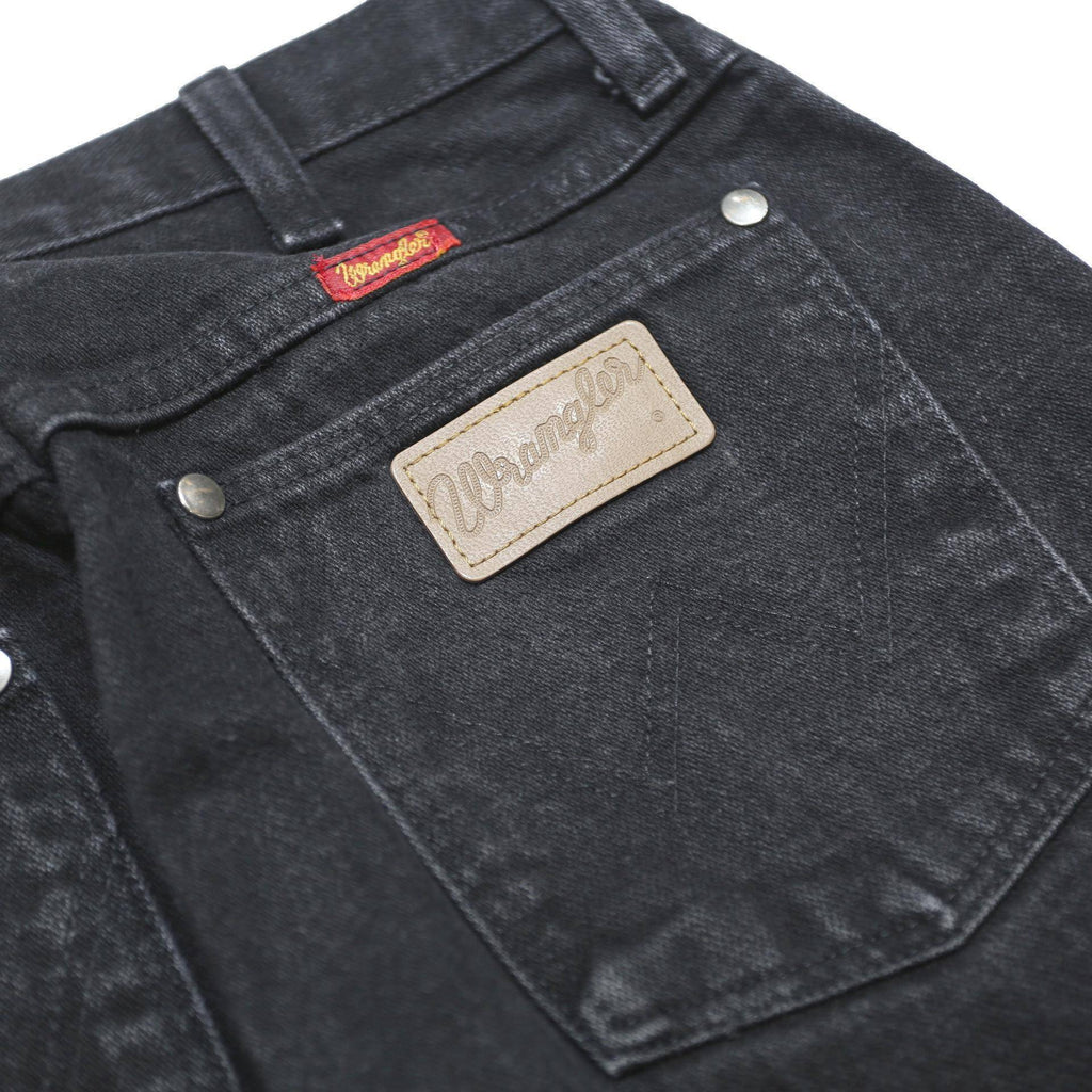 WRANGLER Womens Jeans Black Regular Straight Denim Medium W28 L28 Classic Cotton