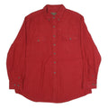 FADED GLORY Mens Red Cotton Shirt XL Button-Down Collar Casual Long Sleeve