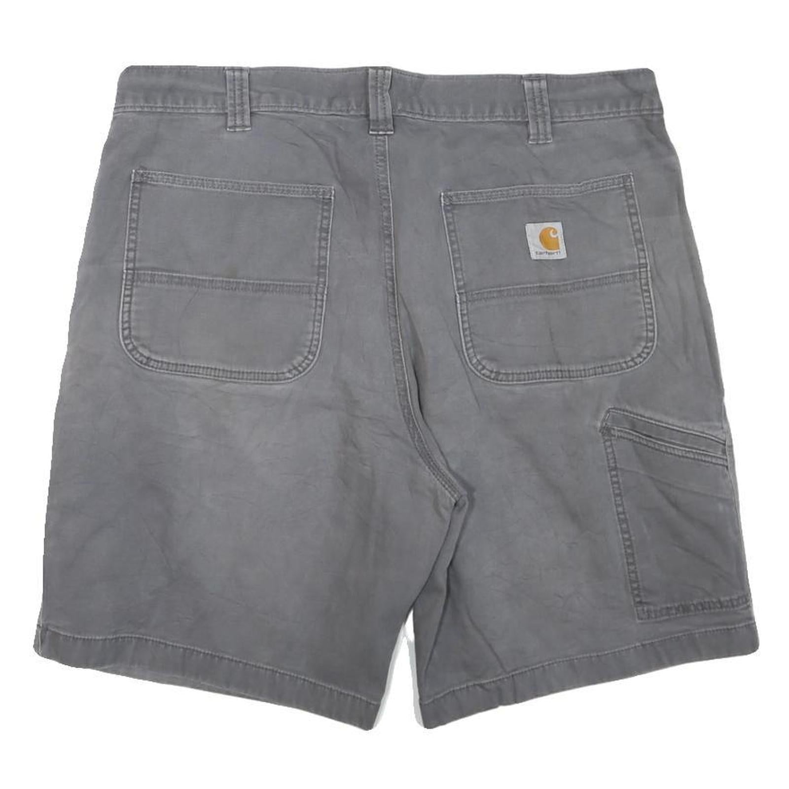 CARHARTT Mens Shorts Grey Relaxed Fit L W38 Durable Workwear