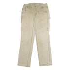 CARHARTT Womens Classic Beige Cotton Blend Jeans W28 L30 Utility Zip