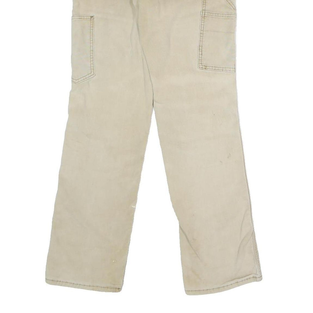 CARHARTT Womens Classic Beige Cotton Blend Jeans W28 L30 Utility Zip