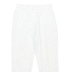 F&F Womens Joggers White Slim Tapered S W28 L27 Cotton Blend Casual Lounge Wear