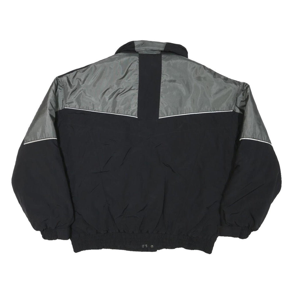 KELSEY THAIL Mens Black & Grey Zip Jacket XL Polyester Blend Colourblock Outdoor