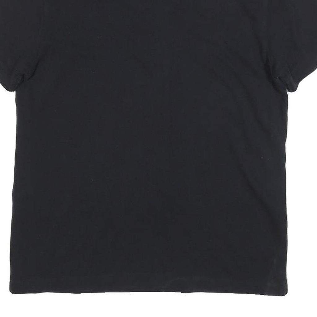 DKNY Mens Black Cotton Blend Polo Shirt M Short Sleeve Classic Fit Embroidered