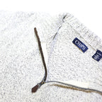 CHAPS Mens White Pullover Plain Half Zip Basic Knit XL Cotton Jumper